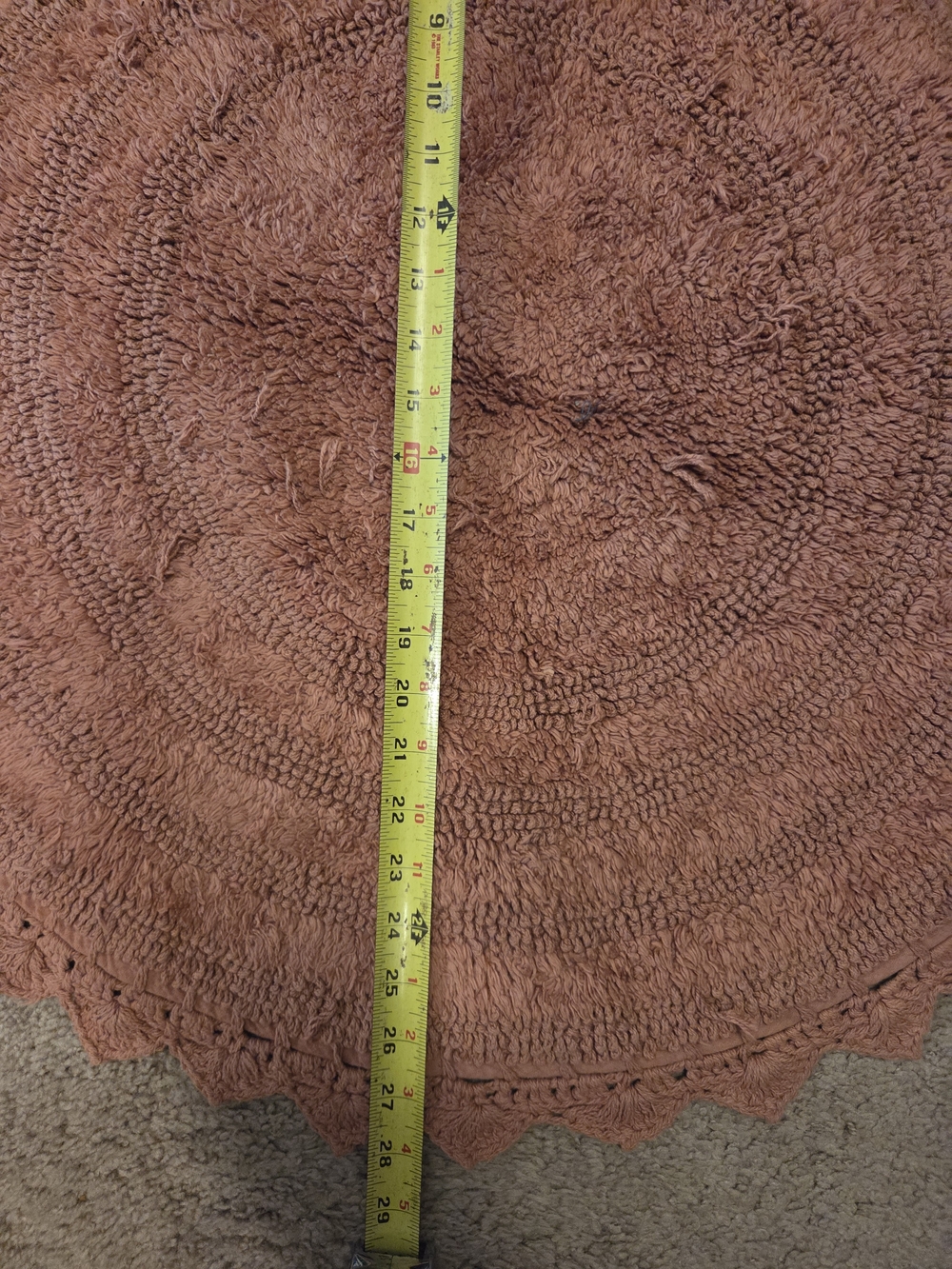 Cost Plus World Market Round Terracotta Rugs 28" Pair Cotton - Picture 6 of 6
